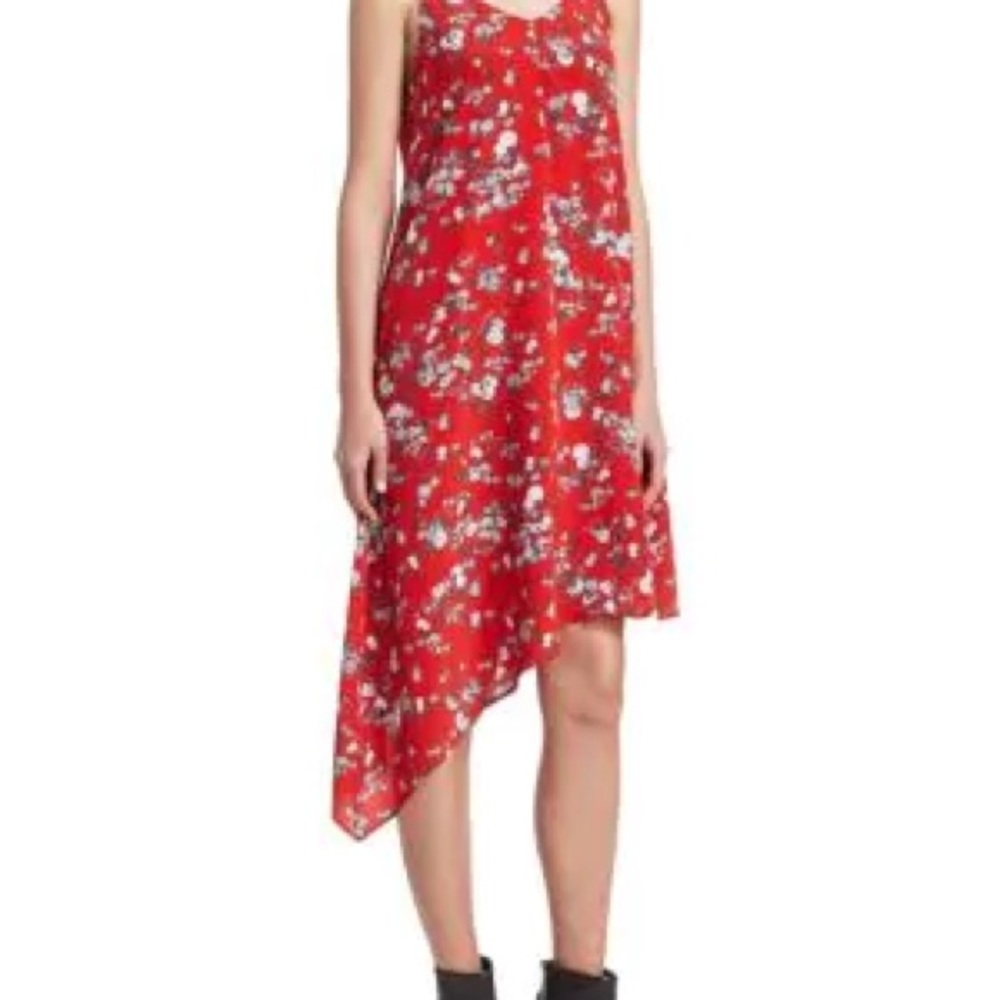 rag & bone Zoe silk dress, Red Garden XXS
